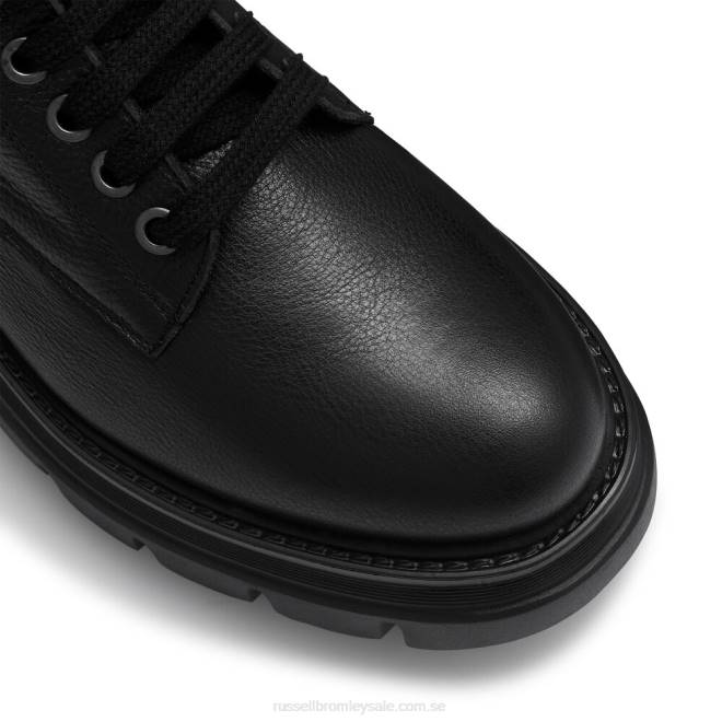 kvinnor svart Russell And Bromley koppla snörsko T4XZ266