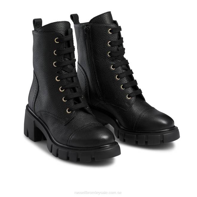 kvinnor svart Russell And Bromley laceabout klacksko med snörning T4XZ335