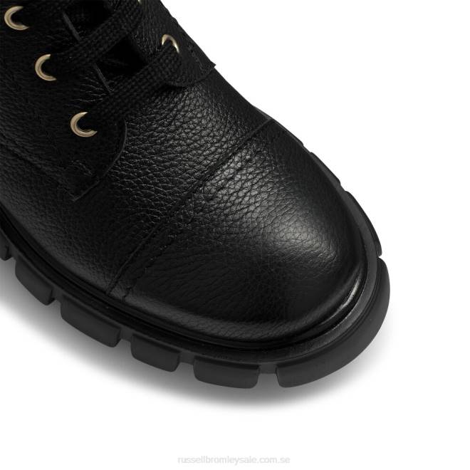 kvinnor svart Russell And Bromley laceabout klacksko med snörning T4XZ335