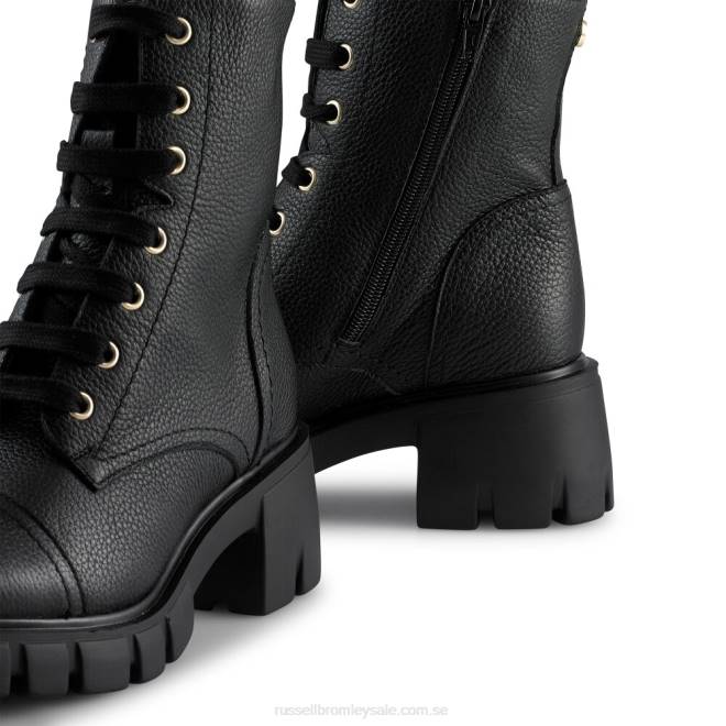 kvinnor svart Russell And Bromley laceabout klacksko med snörning T4XZ335