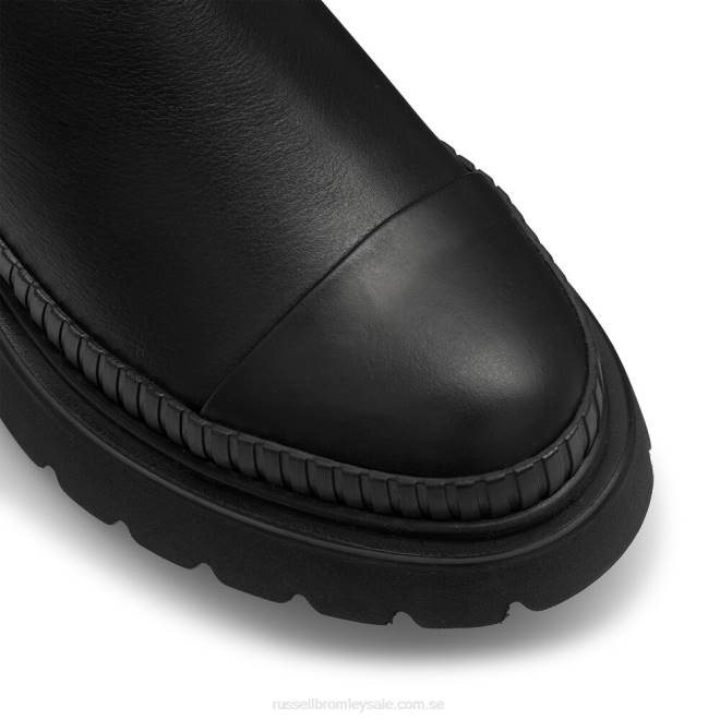 kvinnor svart Russell And Bromley limit rib welt chelsea T4XZ256