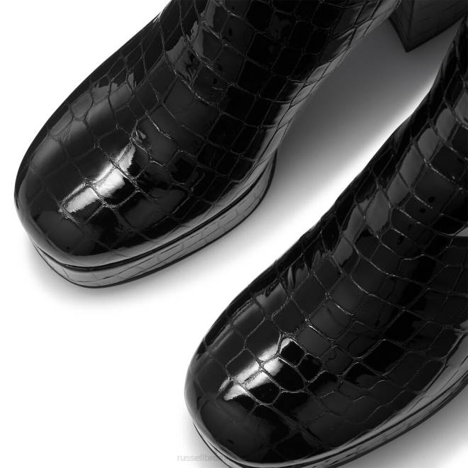 kvinnor svart Russell And Bromley älskling hej plattformsstövel T4XZ367