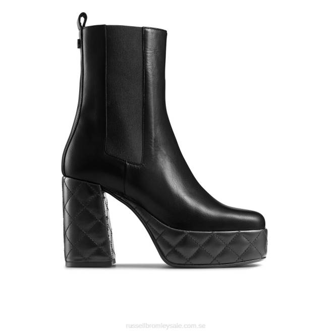kvinnor svart Russell And Bromley mega quiltad plattformsstövel T4XZ321