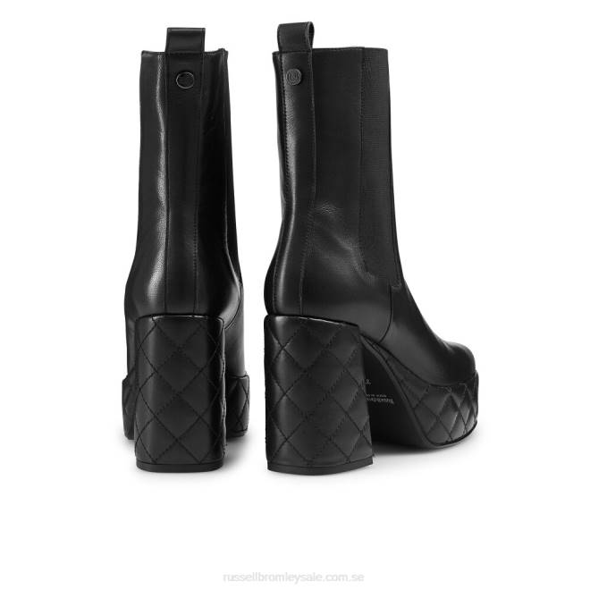 kvinnor svart Russell And Bromley mega quiltad plattformsstövel T4XZ321