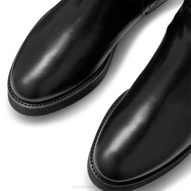 kvinnor svart Russell And Bromley nationell quiltad ridstövel T4XZ350