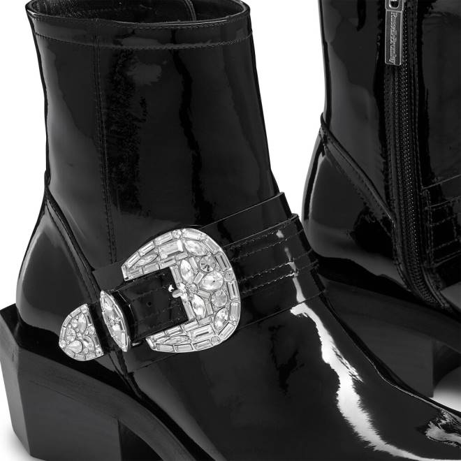 kvinnor svart Russell And Bromley palmspring glam westernstövel T4XZ299