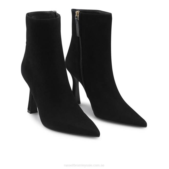 kvinnor svart Russell And Bromley pointboot spetsig stilettstövel T4XZ301