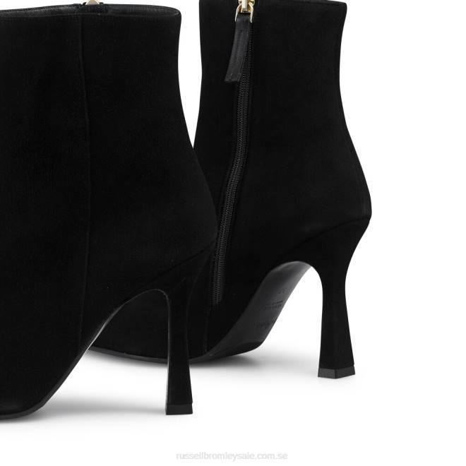 kvinnor svart Russell And Bromley pointboot spetsig stilettstövel T4XZ301