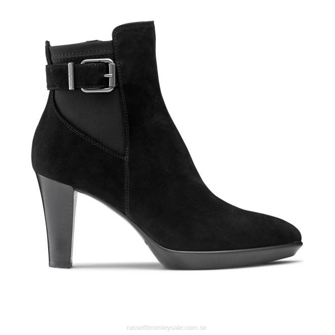 kvinnor svart Russell And Bromley regndroppe plattform ankelstövel T4XZ261
