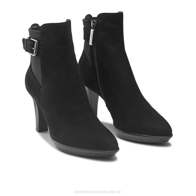 kvinnor svart Russell And Bromley regndroppe plattform ankelstövel T4XZ261