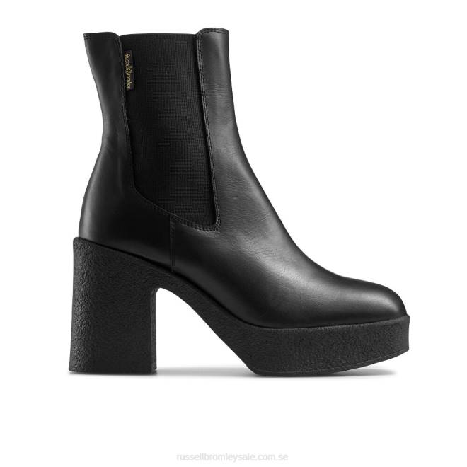 kvinnor svart Russell And Bromley rhiannon crepe plattform chelsea boot T4XZ311