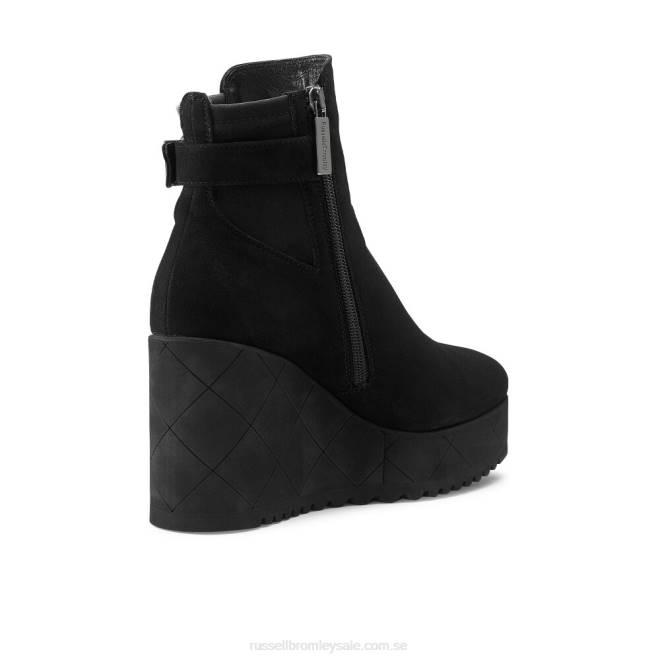 kvinnor svart Russell And Bromley royalty dryleks wedge ankelstövel T4XZ313