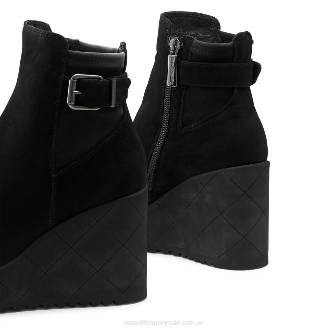 kvinnor svart Russell And Bromley royalty dryleks wedge ankelstövel T4XZ313