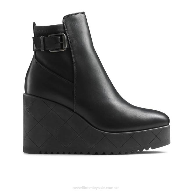 kvinnor svart Russell And Bromley royalty dryleks wedge ankelstövel T4XZ328