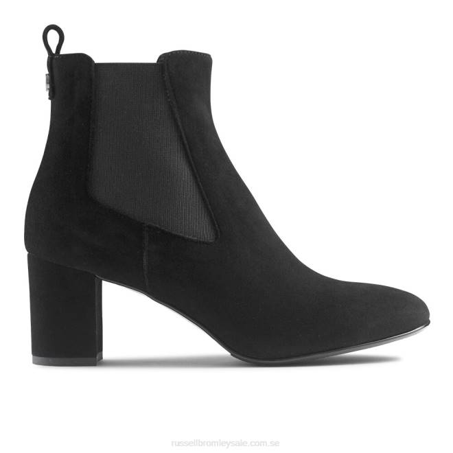 kvinnor svart Russell And Bromley skalbagge blockhäl chelsea boot T4XZ263