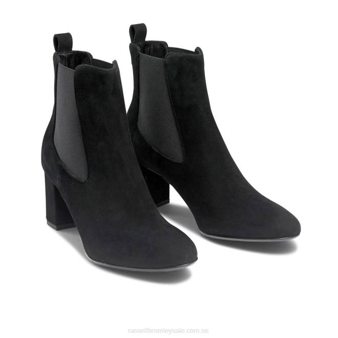 kvinnor svart Russell And Bromley skalbagge blockhäl chelsea boot T4XZ263