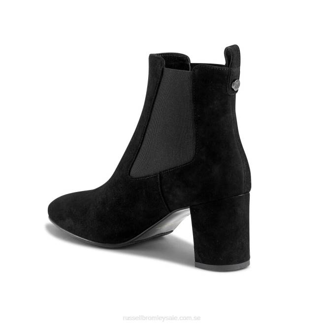 kvinnor svart Russell And Bromley skalbagge blockhäl chelsea boot T4XZ263
