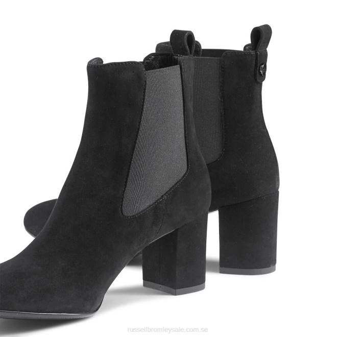 kvinnor svart Russell And Bromley skalbagge blockhäl chelsea boot T4XZ263