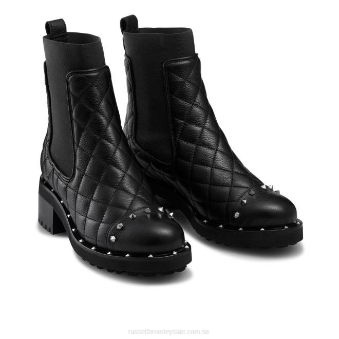 kvinnor svart Russell And Bromley smällare stud chelsea boot T4XZ322