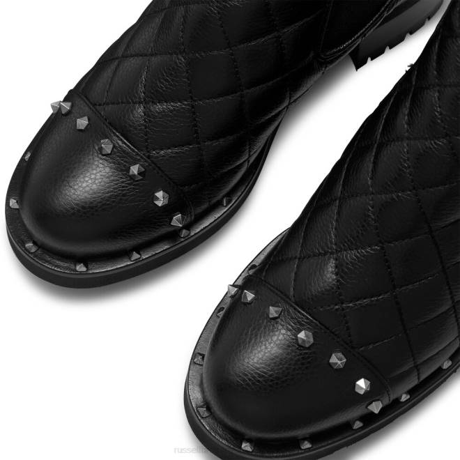 kvinnor svart Russell And Bromley smällare stud chelsea boot T4XZ322