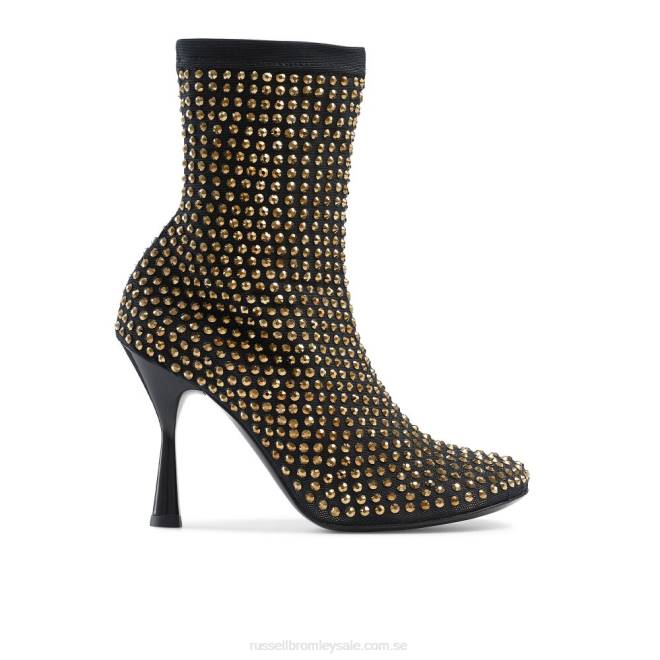 kvinnor svart Russell And Bromley stargaze sockstövel med rund tå T4XZ316