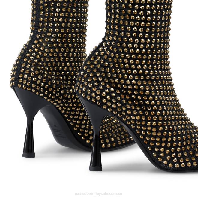 kvinnor svart Russell And Bromley stargaze sockstövel med rund tå T4XZ316