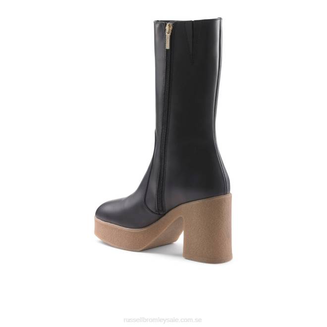 kvinnor svart Russell And Bromley stevie crepe plattformsstövel T4XZ339