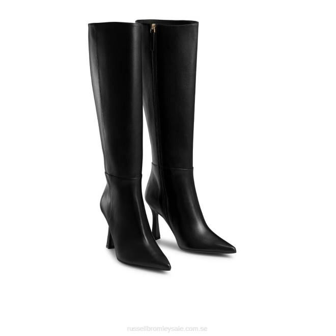 kvinnor svart Russell And Bromley tothepoint knähög stövel T4XZ337
