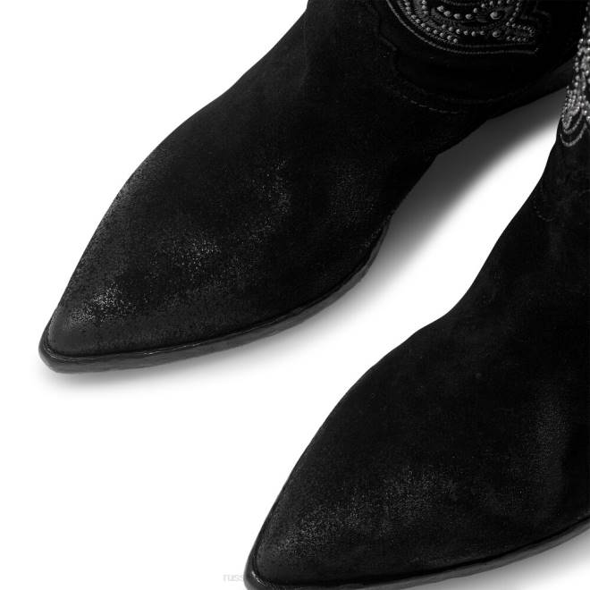 kvinnor svart Russell And Bromley vilda västern broderad western T4XZ370