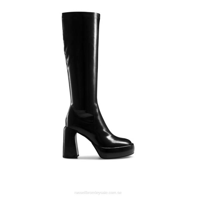 kvinnor svart Russell And Bromley vivienne plattform knähög stövel T4XZ368