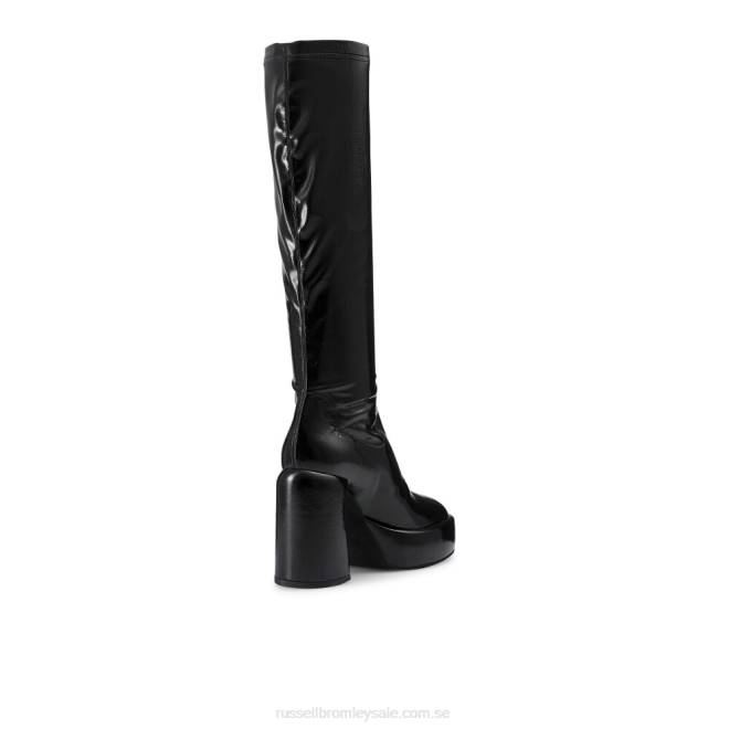 kvinnor svart Russell And Bromley vivienne plattform knähög stövel T4XZ368