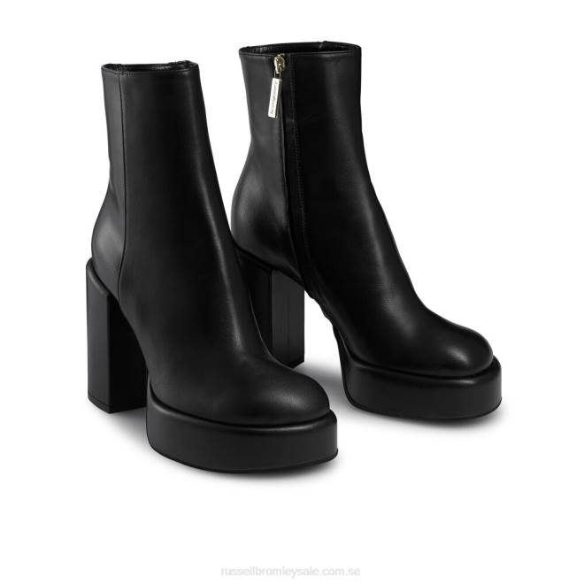 kvinnor svart Russell And Bromley webster stövel med rund tå T4XZ319