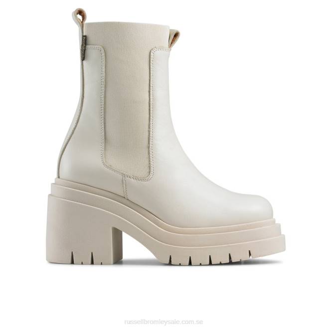 kvinnor vit Russell And Bromley camden dubbel plattform enhet boot T4XZ323