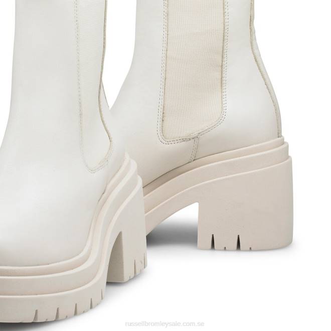 kvinnor vit Russell And Bromley camden dubbel plattform enhet boot T4XZ323