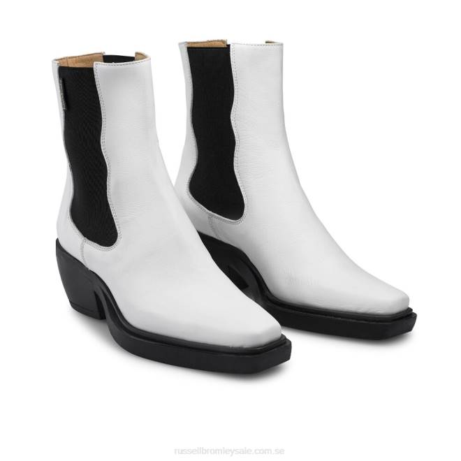 kvinnor vit Russell And Bromley nashville western chelsea boot T4XZ308