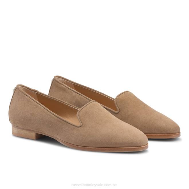 kvinnor beige Russell And Bromley rökande toffelklänning platt T4XZ223