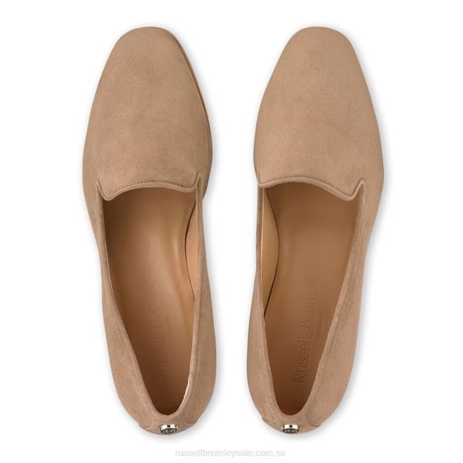 kvinnor beige Russell And Bromley rökande toffelklänning platt T4XZ223