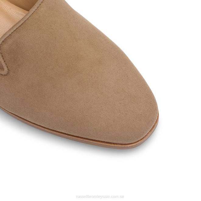 kvinnor beige Russell And Bromley rökande toffelklänning platt T4XZ223