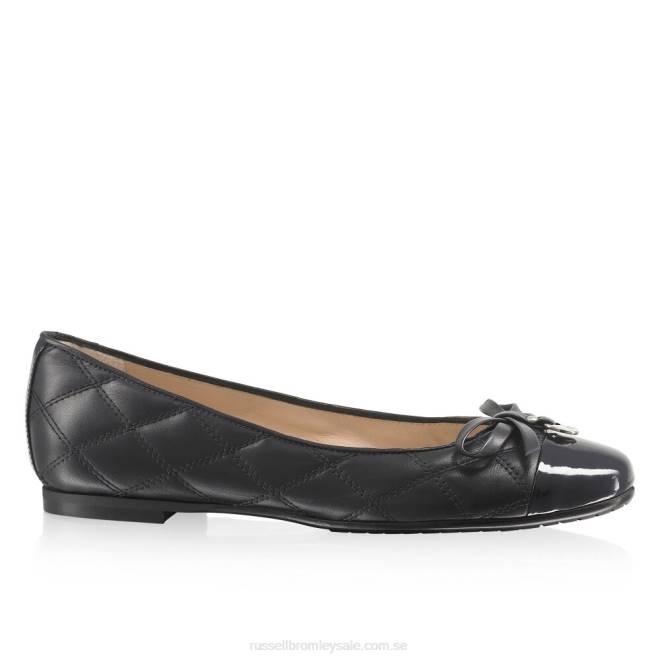 kvinnor blå Russell And Bromley charmig quiltad balettplatta T4XZ246