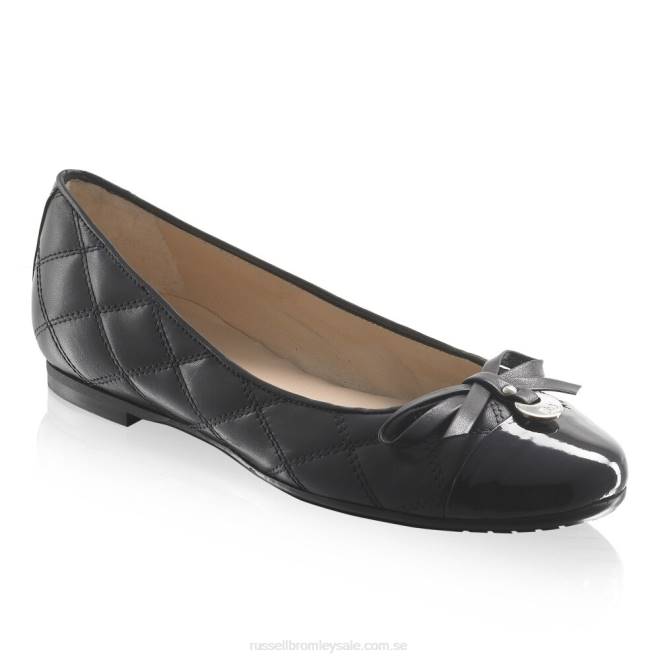 kvinnor blå Russell And Bromley charmig quiltad balettplatta T4XZ246