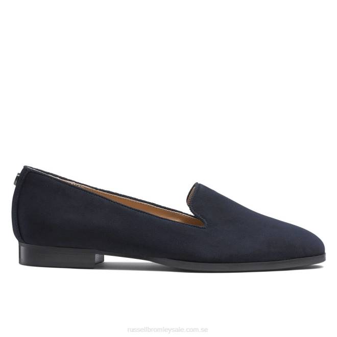 kvinnor blå Russell And Bromley rökande toffelklänning platt T4XZ222