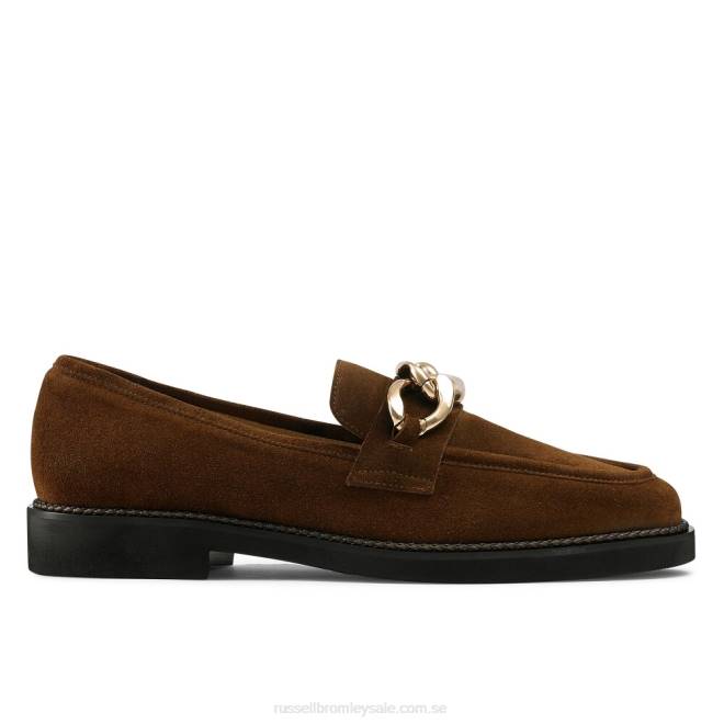 kvinnor brun Russell And Bromley cleopatra 3 ring loafer T4XZ206