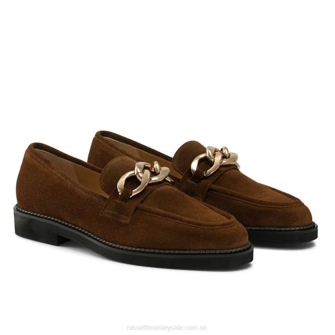 kvinnor brun Russell And Bromley cleopatra 3 ring loafer T4XZ206