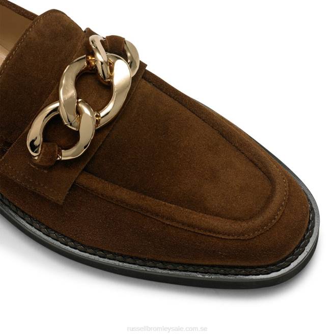 kvinnor brun Russell And Bromley cleopatra 3 ring loafer T4XZ206