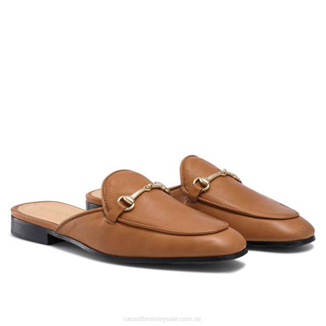 kvinnor brun Russell And Bromley loafermule rygglös loafer T4XZ239