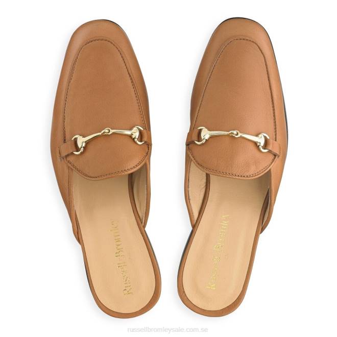 kvinnor brun Russell And Bromley loafermule rygglös loafer T4XZ239