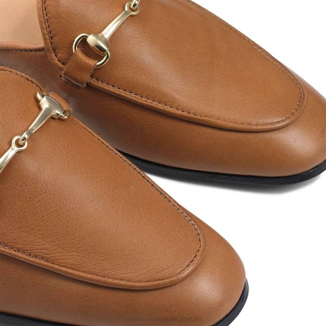 kvinnor brun Russell And Bromley loafermule rygglös loafer T4XZ239