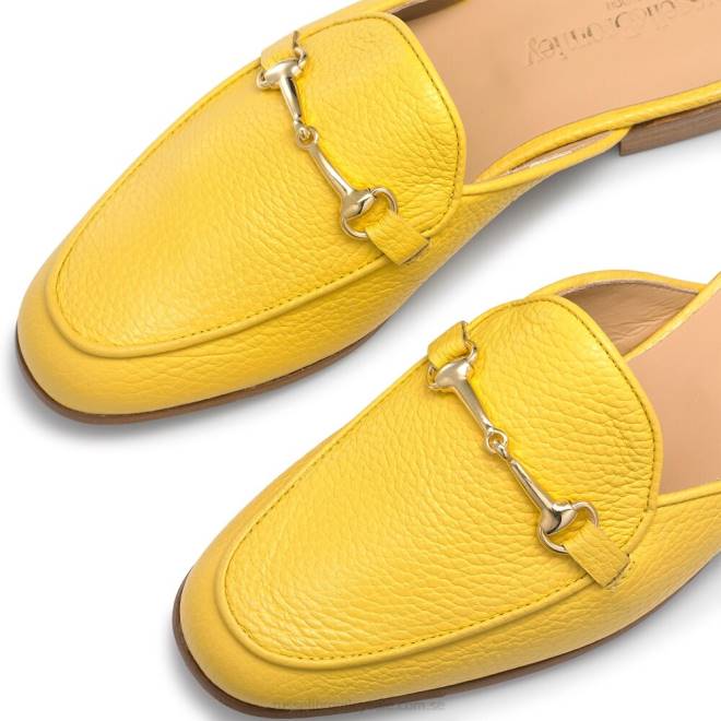 kvinnor gul Russell And Bromley loafermule rygglös loafer T4XZ238