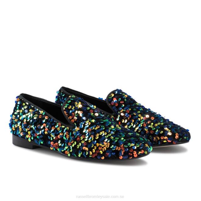 kvinnor mång Russell And Bromley blinkande paljett loafer T4XZ249