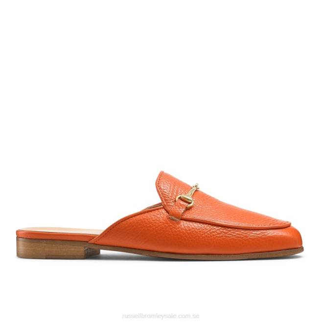 kvinnor orange Russell And Bromley loafermule rygglös loafer T4XZ237
